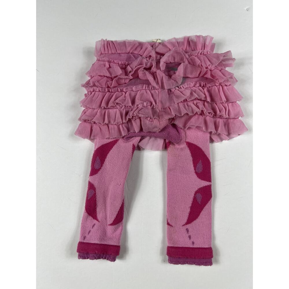 Luna Leggings Pink Ruffle Tutu Butterfly Leggings Tights 6-24 Months - Picture 10 of 11